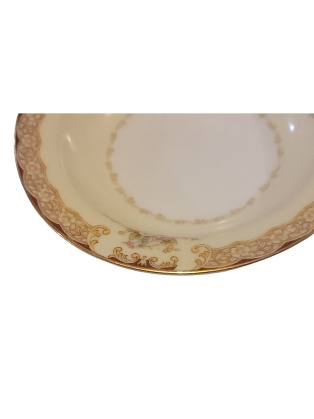 Noritake N30 Fruit Bowl Occupied Japan 1947 Vtg Rare Ivory White Floral 5.5" - Picture 6 of 12